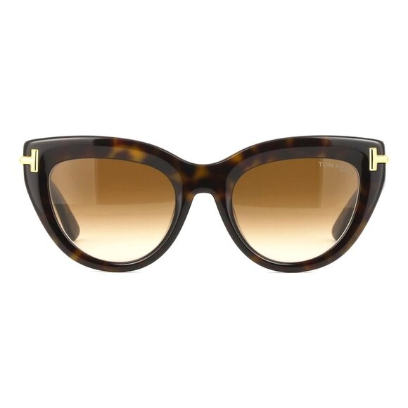 New TOM FORD Icon Collection Havana Cat Eye FT1252/S 52F Sunglasses Women - Picture 2 of 4